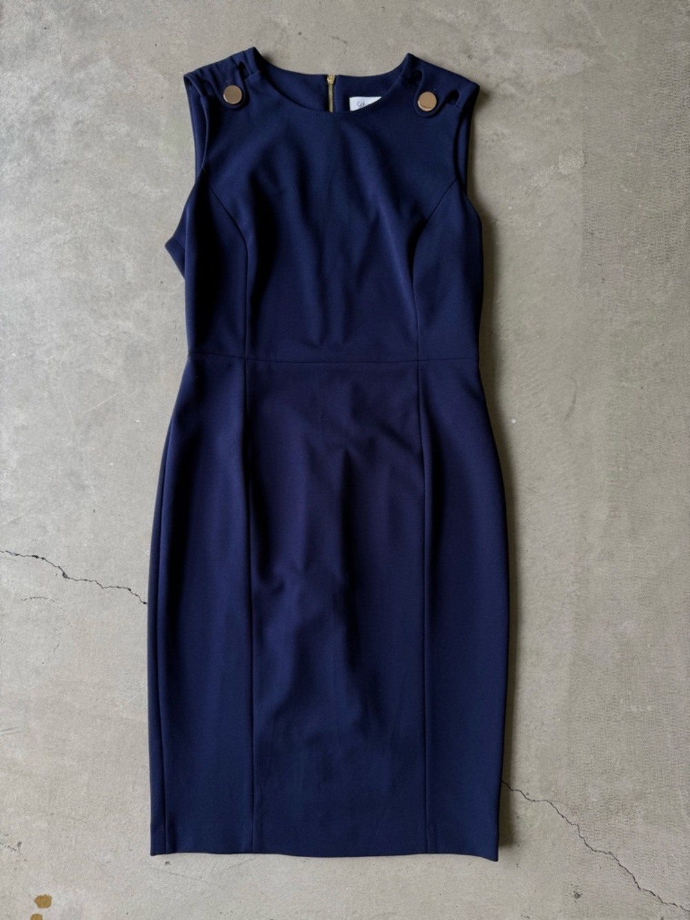 Calvin Klein / Sleeveless Sheath Dress / Navy